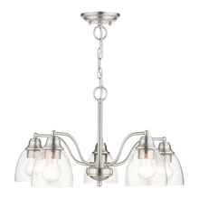 Livex Lighting 46335-91 - 5 Lt Brushed Nickel Chandelier