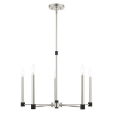 Livex Lighting 46885-91 - 5 Lt Brushed Nickel Chandelier