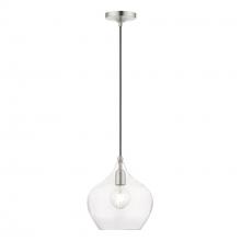 Livex Lighting 49093-91 - 1 Light Brushed Nickel Pendant