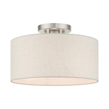 Livex Lighting 49809-91 - 1 Lt Brushed Nickel Semi Flush