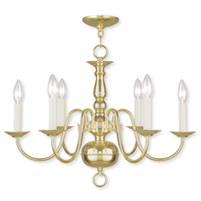 Livex Lighting 5006-02 - 6 Light Polished Brass Chandelier