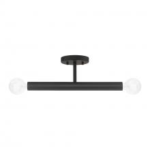 Livex Lighting 51139-04 - 2 Light Black Semi-Flush