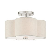 Livex Lighting 58062-91 - 2 Lt Brushed Nickel Semi Flush