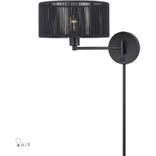 Livex Lighting 60237-04 - 1 Light Black Swing Arm Wall Lamp