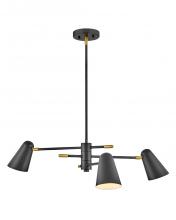 Lark 83543BK - Medium Convertible Mobile Single Tier Chandelier