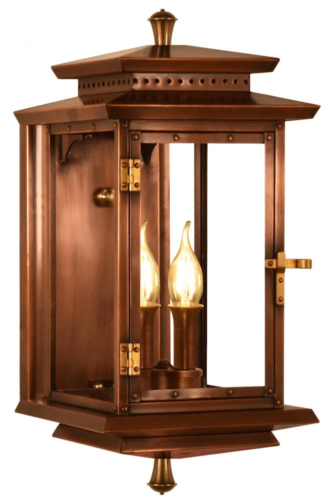 The CopperSmith Biltmore Collection Traveler 19" Tall Copper Electric Wall Mount Outdoor LT Lant