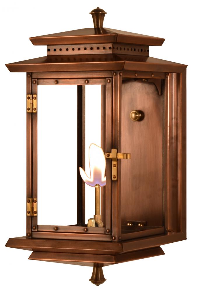 The CopperSmith Biltmore Collection Traveler 19" Tall Copper Gas Wall Mount Outdoor Light Lanter