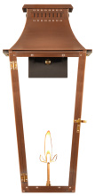 The Coppersmith EB27G - The CopperSmith East Bay 27" Tall Copper Gas Wall Mount Outdoor Light Lantern Sconce