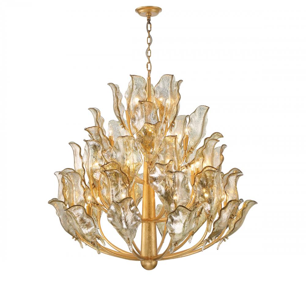 Brindisi, 32 Light Chandelier, Gold