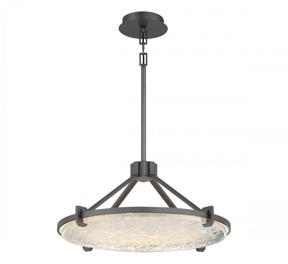 Raffinato, Large LED Chandelier, Brushed Gunmetal