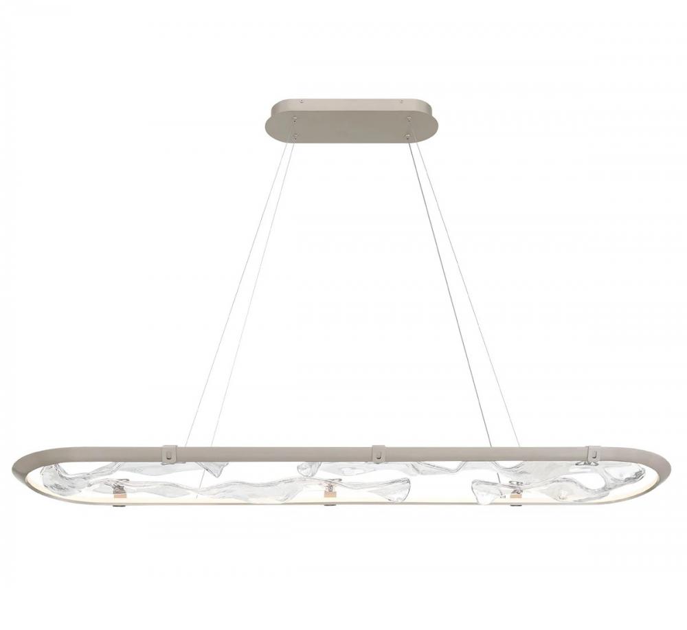 Nettuno 60" Oval LED Chandelier, 
Painted Brushed Champagne