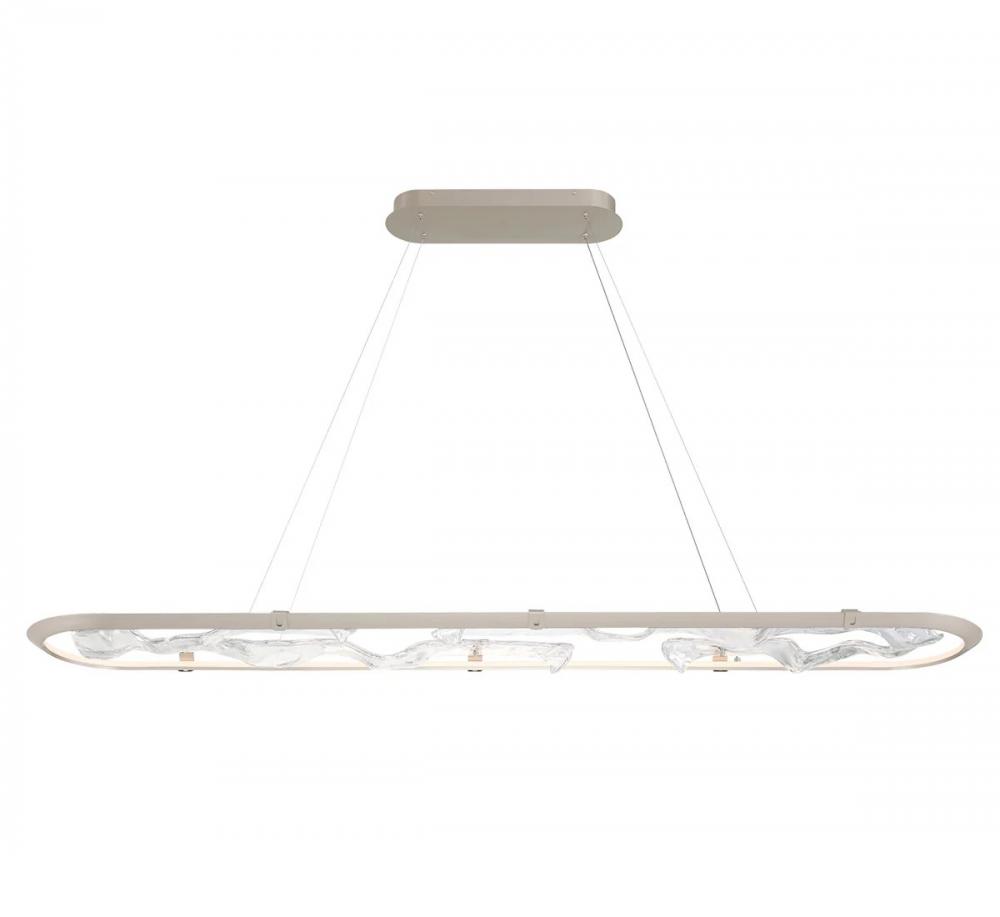 Nettuno 72" Oval LED Chandelier, 
Painted Brushed Champagne