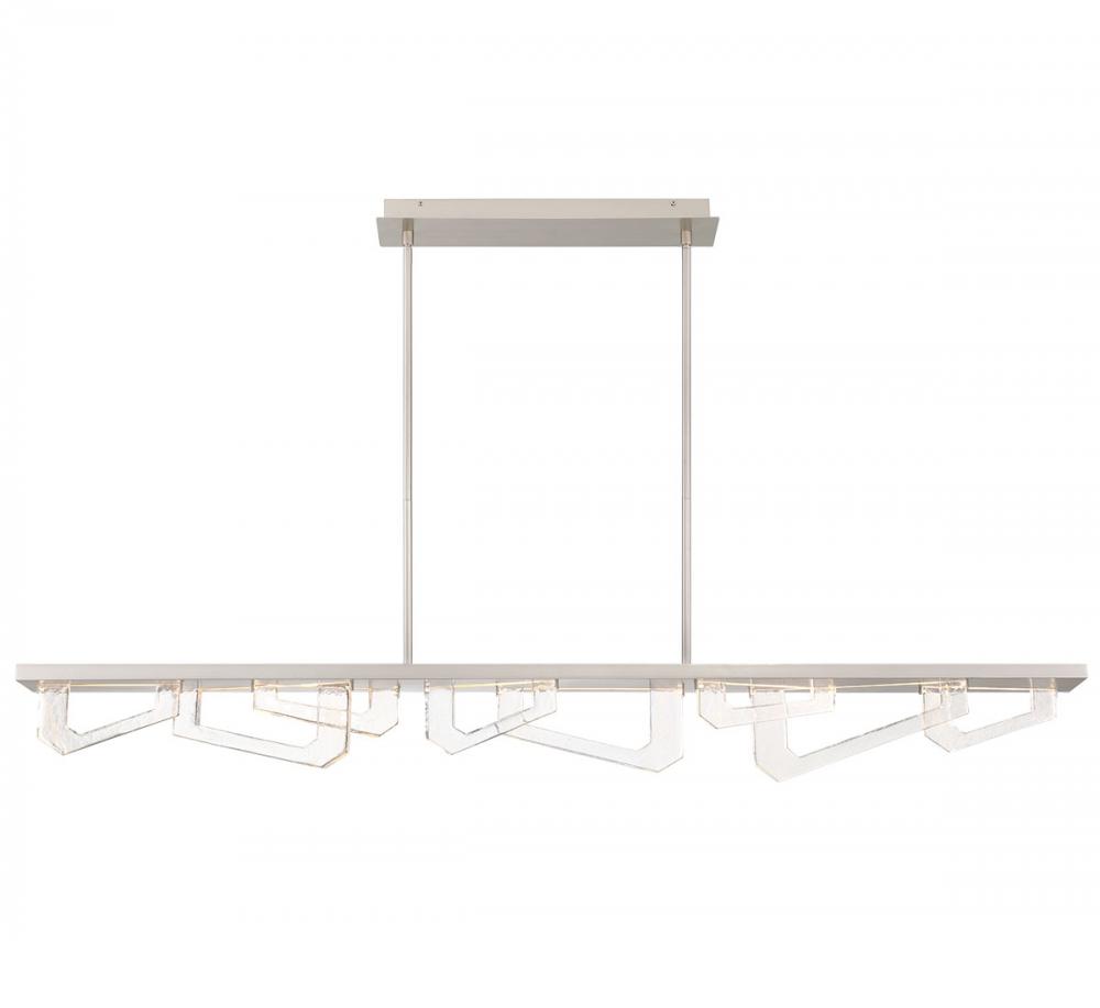 Arezzo, Large Linear LED Chandelier, 
Painted Brushed Champagne