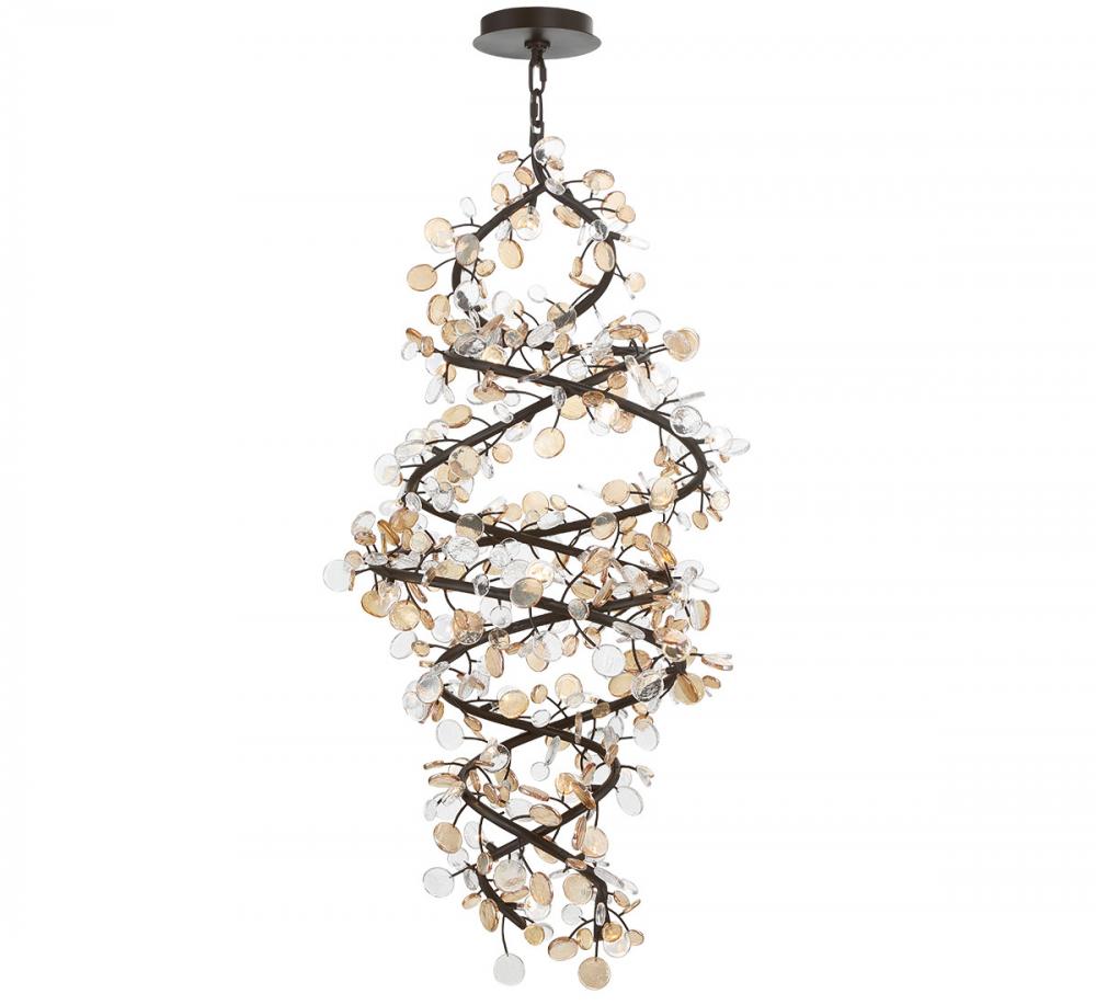 Pisa, 40 Light LED Grand Chandelier, Black with Gold Accent