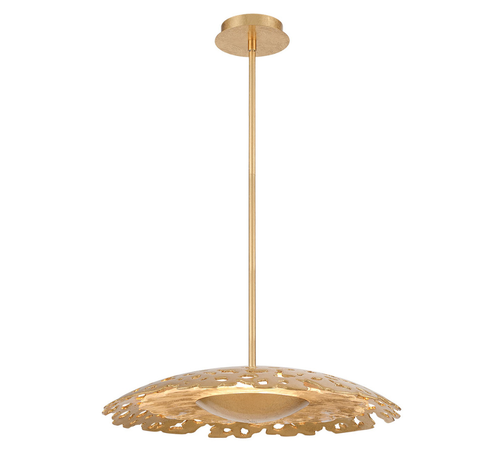 Lipari 25" LED Chandelier Gold Leaf