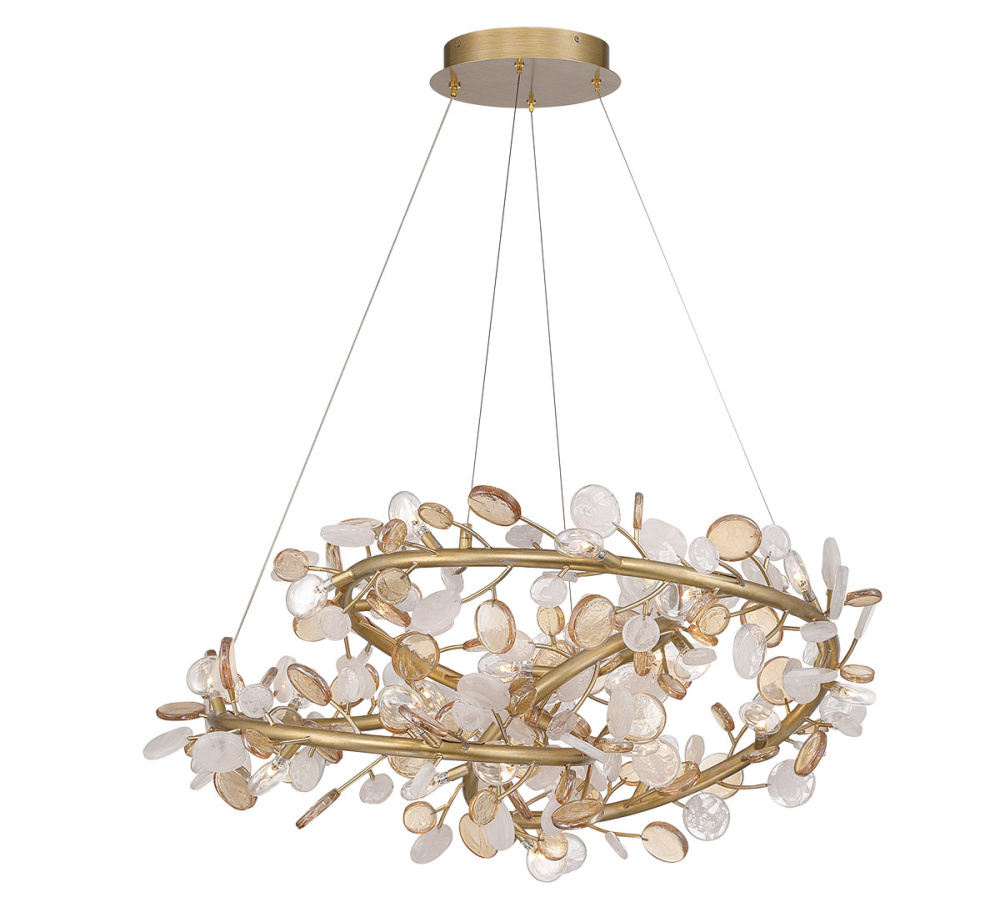 Pisa 26 Light LED Chandelier Antique Gold