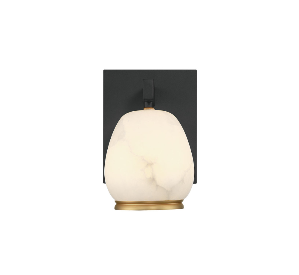 Lucidata 1 Light LED Wall Mount Black