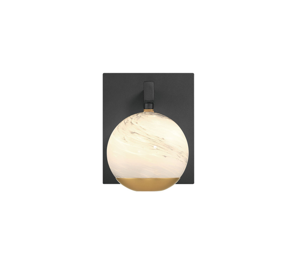 Baveno 1 Light LED Wall Mount Black