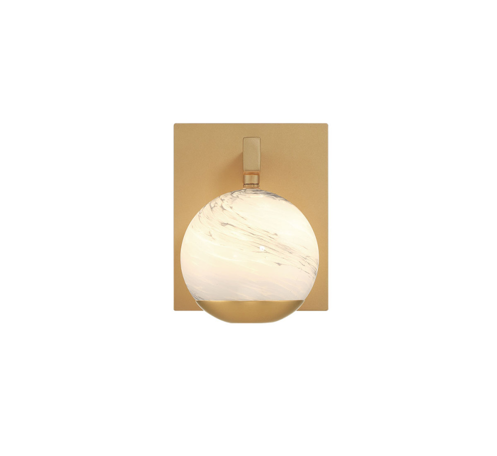 Baveno 1 Light LED Wall Mount Painted Antique Brass