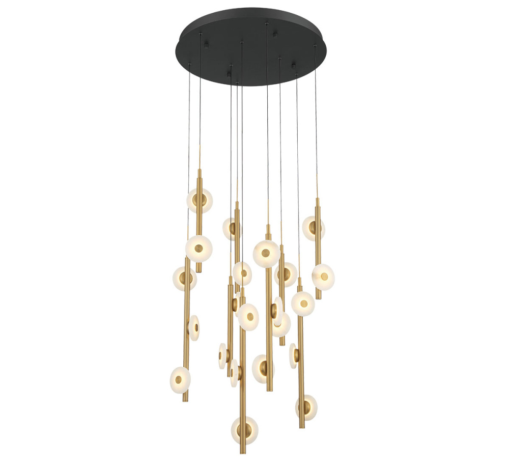 Etna 22 Light Round LED Chandelier Matte Black