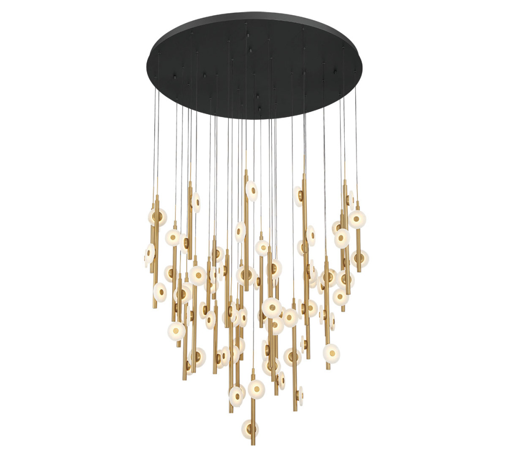 Etna 78 Light Round LED Chandelier Matte Black