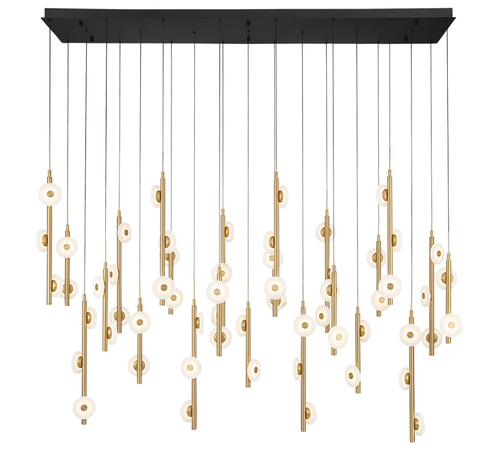 Etna 57 Lightrectangular LED Chandelier Matte Black
