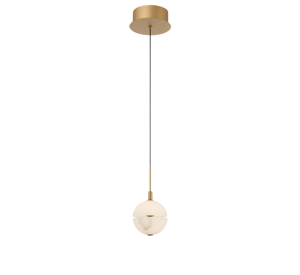 Corfu 1 Light LED Pendant Painted Antique Brass