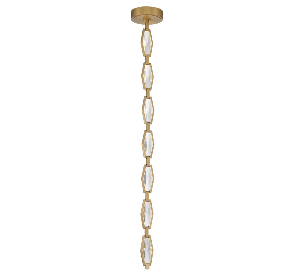 Rimini 7 Light LED Chandelier Aged Brass