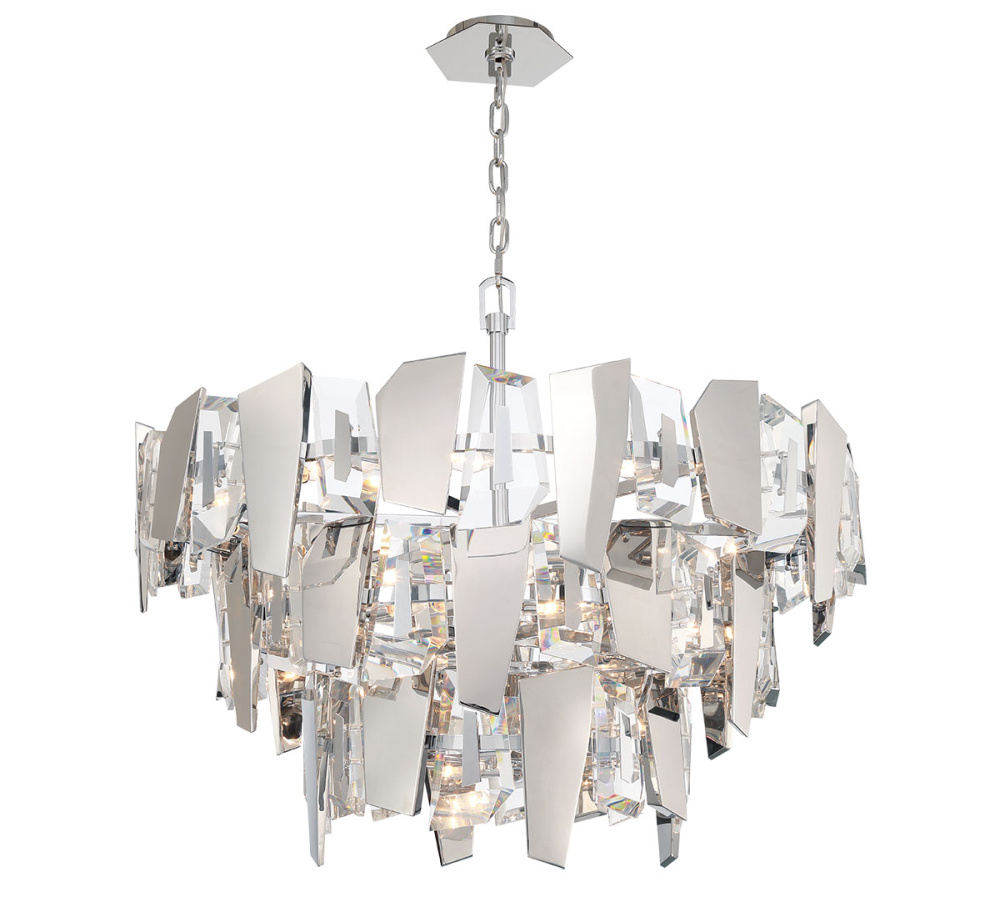 Castellana 3 Tier 24 Light Grand Chandelier Chrome Clear Crystal