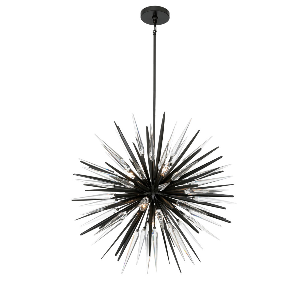 Pragma 7 Light Chandelier Metallic Black