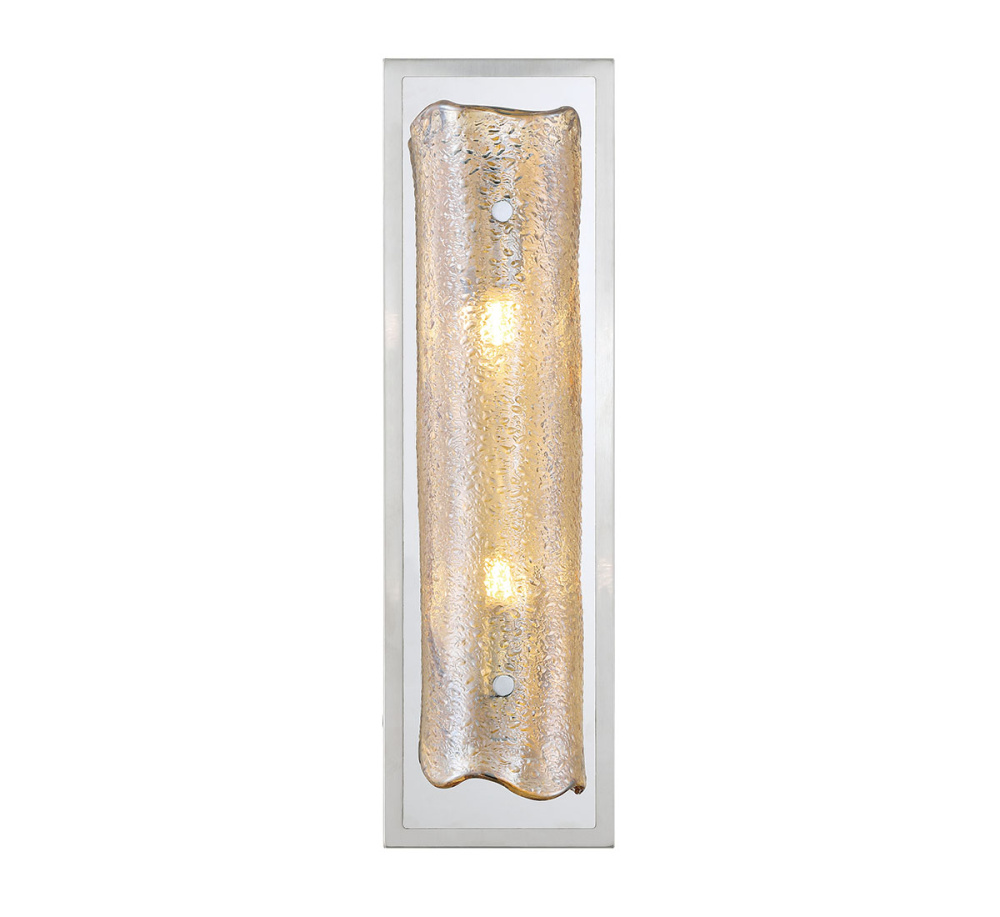 Sorrento 2 Light LED Wall Mount Amber Chrome Canopy