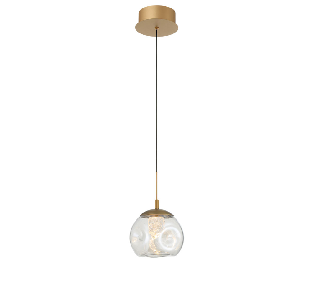 Camerino 1 Light LED Pendant Painted Antique Brass