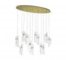 Lib & Co. US 12034-017-07 - Sorrento, 12 Light Oval LED Chandelier, Clear, Gold Canopy