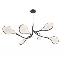 Lib & Co. US 12063-032 - Volare, 6 Light Oval LED Chandelier, Brushed Gunmetal