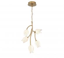 Lib & Co. US 12088-03 - Belluno, 5 Light LED Pendant, Champagne Gold