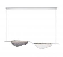 Lib & Co. US 12118-033 - Savona, 2 Light Linear LED Chandelier, Smoke and Clear