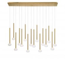 Lib & Co. US 12146-07 - Soffio, 16 Light Linear LED Chandelier, Plated Brushed Gold