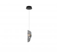 Lib & Co. US 12166-019-02 - Sorrento, 1 Light LED Pendant, Smoke, Black Canopy