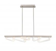 Lib & Co. US 12178-041 - Arezzo, Small Linear LED Chandelier, 
Painted Brushed Champagne