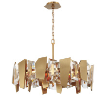 Lib & Co. US 12215-037 - Castellana 8 Light Chandelier Brushed Brass Clear Crystal
