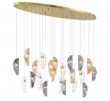 Lib & Co. US 12220-023-07 - Sorrento, 22 Light Oval LED Chandelier, Mixed, Gold Canopy