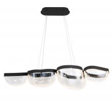 Lib & Co. US 12238-08 - Aveah, 4 Light Linear LED Chandelier, Sand Black