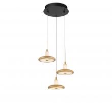 Lib & Co. US 12253-02 - Mantova,3 Light LED Pendant, Matte Black