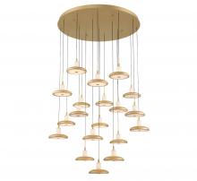 Lib & Co. US 12255-030 - Mantova, 19 Light Round LED Chandelier, Painted Antique Brass