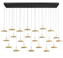 Lib & Co. US 12261-02 - Mantova, 23 Light Rectangular LED Chandelier, Matte Black