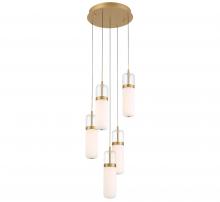 Lib & Co. US 12264-030 - Verona, 5 Light Round LED Chandelier, Painted Antique Brass