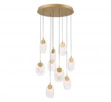 Lib & Co. US 12289-030 - Castelo, 9 Light Round LED Chandelier, Painted Antique Brass