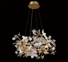 Lib & Co. US 12338-028 - Fiori 30 Light LED Chandelier Gold Leaf