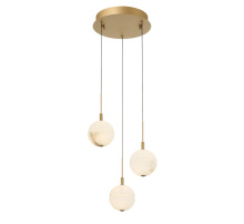 Lib & Co. US 12370-030 - Corfu 3 Light Round LED Pendant Painted Antique Brass