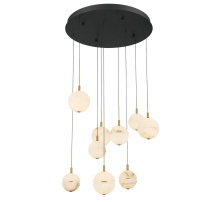 Lib & Co. US 12372-02 - Corfu 9 Light Round LED Chandelier Matte Black